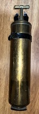 Vintage WWII Jeep Brass Fire Extinguisher Pyrene Style w/Wall Mount Preowned picture