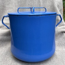 Vintage Dansk Kobenstyle 8 Qt Blue Enamel Soup & Stock Pot w/Lid MCM FRANCE Read picture