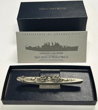 U.S. Navy Ships of WWII - Pewter Model Set by U.S. Historical Society w/ COA's picture