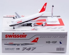 JC Wings 1:200 Swissair Polished Boeing B747-300 Diecast Aircraft Model HB-IGF picture