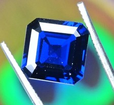 7.61 Ct Natural Tanzania D Block Blue Tanzanite Emerald Cut Loose Gemstone 28R picture
