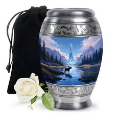 Primal Moose Funeral Urns For Ashes Adult Men, Memorial Urn (10 Inch) picture