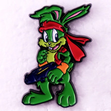 Jazz Jackrabbit Game Badge Green Hare Rabbit Enamel picture