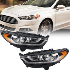 Headlight Assembly for Ford Fusion 2013 2014 2015 2016 Pair Halogen Projector He picture