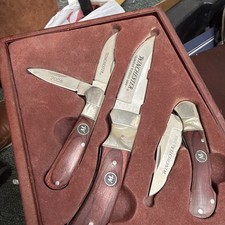 Winchester 2008 Limited Edition Ersatz Mother of Pearl Wood Handle Knife Set picture