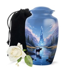 Primal Moose Funeral Urns For Ashes Adult Men, Memorial Urn (10 Inch) picture