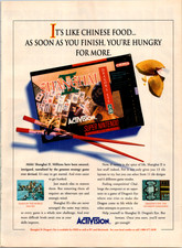 Activision Shanghai II Dragon's Eye Super Nintendo SNES 1994 Vintage Magazine Ad picture