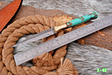 Best Handmade Fix Blade Double edge Dagger knife Boot Hunting Tactical Sports picture