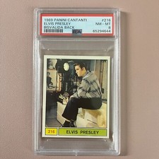 1969 Panini Cantanti Elvis Presley #216 BISVALIDA BACK - PSA 8 NM-MT very rare picture