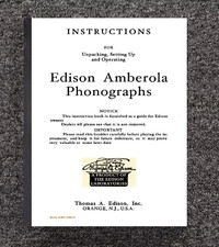 Operator Instruction Manual Fits Edison Amberola Phonograph picture