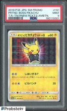 2018 Pokemon Japanese SM Promo Rocket's Ambition 191 Pretend Boss Pikachu PSA 9 picture