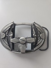 Vintage Silver Belt Buckle To Hold A Zippo Lighter Not Included  picture