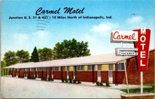 Indianapolis IN Carmel Motel 1961 Downtown Chrome Postcard picture
