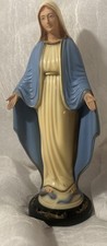 Vtg Hartland Molded Hard Plastic Virgin Mary Blessed Mother Madonna Figure 8” VG picture