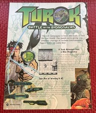 Turok Battle of Nintendo Print Ad Poster Art 8”x 10.5” Vintage Rare Vtg Colorful picture