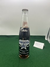 VTG Coca Cola Coke Dallas Cowboys 1960/1984 Silver Season 10oz Unopened Bottle  picture