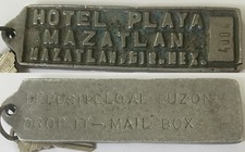 Hotel Playa Mazatlan Sinaloa Mexico 5.5” Chunky Metal Hotel Room Key #4004 Fob picture