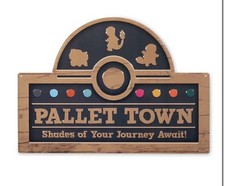 Official Pokemon Center Journey Pallet Town Metal Sign - Sold Out Rare picture