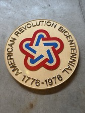 RARE AMERICAN REVOLUTION BICENTENNIAL 1776-1976 MOLDED WALL  SIGN 36' x 36