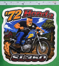 1972 Honda SL350 9x9cm Durable Die-Cut Vinyl Sticker picture