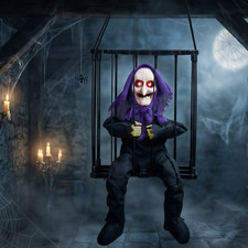 Screaming Animated Halloween Decorations, Outdoor Indoor Hanging Spooky Hallowee picture