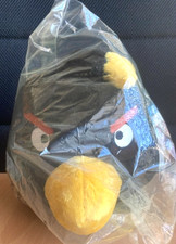 Commonwealth Toys 2010 Angry Birds Bomb Black Bird 8 inch Stuffed Plush No Sound picture