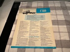 INTERNATIONAL HARVESTER LOADSTAR Model F-1800 Truck Specifications Brochure picture