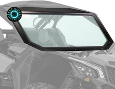 KUAFU Full Glass Windshield + Sun Visor Compatible with Can Am Maverick X3 2017- picture