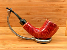 Poul Winslow Crown 300 Unsmoked Horn Pipe Denmark NOS w/ Sleeve picture