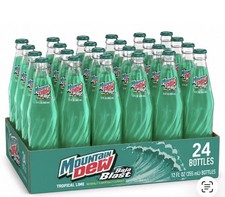 *NEW* Mountain Dew Baja Blast Glass Real Sugar Edition 24Pk SHIPS SAME DAY picture