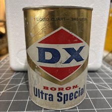 1 Quart DX Boron Ultra Special  Empty Motor Oil Can picture