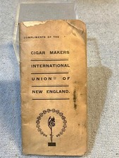 Antique Cigar Makers International Union of New England Booklet  Circa 1904  VGC picture