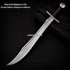 Handmade J2 Steel Outdoor Hunting Battle Ready Falchion Medieval Sword Duty-Free picture
