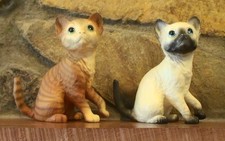 BREYER - 1966-1973 - RARE - MATTE CALICO & SIAMESE KITTENS picture