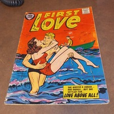 FIRST LOVE illustrated #56 harvey comics 1955 golden age swim suit good girl art picture