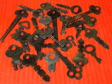 Vintage or Antique Flat Steel Key Lot. Master Lock, Eagle, Mosler, Long, 24 Keys picture