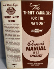 1942 Chevrolet Truck Owners Operators Manual 42 Chevy Pickup *VERY GOOD* picture
