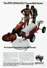 1970 GRAVELY Convertible Tractor & Mower DECORATIVE REPLICA METAL SIGN picture