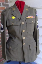 WW2 U.S Army 4 Pocket Coat: Tech Sgt., Pacific Ocean Areas Command, Signal Corps picture