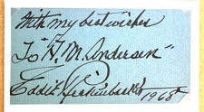 Eddie Rickenbacker, WW1, MOH, top American Ace, +  COA -  picture
