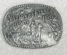 Sealed 1992 Hesston National Finals Rodeo NFR Adult Belt Buckle picture