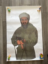 Vintage 2001 Trulink Osama Bin Laden Terrorist Target Poster 25x38 picture