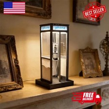 Retro Mini Telephone Booth Night Light for Bedroom & Home Decor US picture