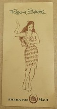 Vintage Room Service Menu Sheraton MAUI, Hawaii  Beverages & Pupus picture