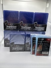 BCW 3X4 35pt Standard Toploaders 8 Packs of 25 (200) with 200 Ultra Pro Sleeves picture