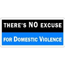 There's No Excuse for Domestic Violence Reflective Vinyl Sticker Decal 3