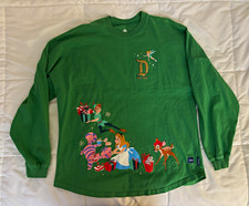 Christmas Holiday Spirit Jersey Disneyland resort Size Large Green Gold Glitter  picture
