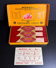 WWII Eberhard Faber Mongol 966 Red Indelible Pencils 1/4 Gross 36 Count - NOS picture