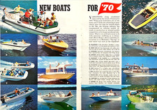 New Boats 1970 Glastron Evinrude Larson Cobia Glaspar Chrysler Vtg Mag Excerpt picture