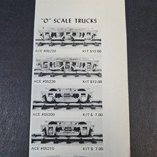1972 Ace Model Railroad Equipment O Scale Trucks Vintage Print Ad Lebanon PA picture